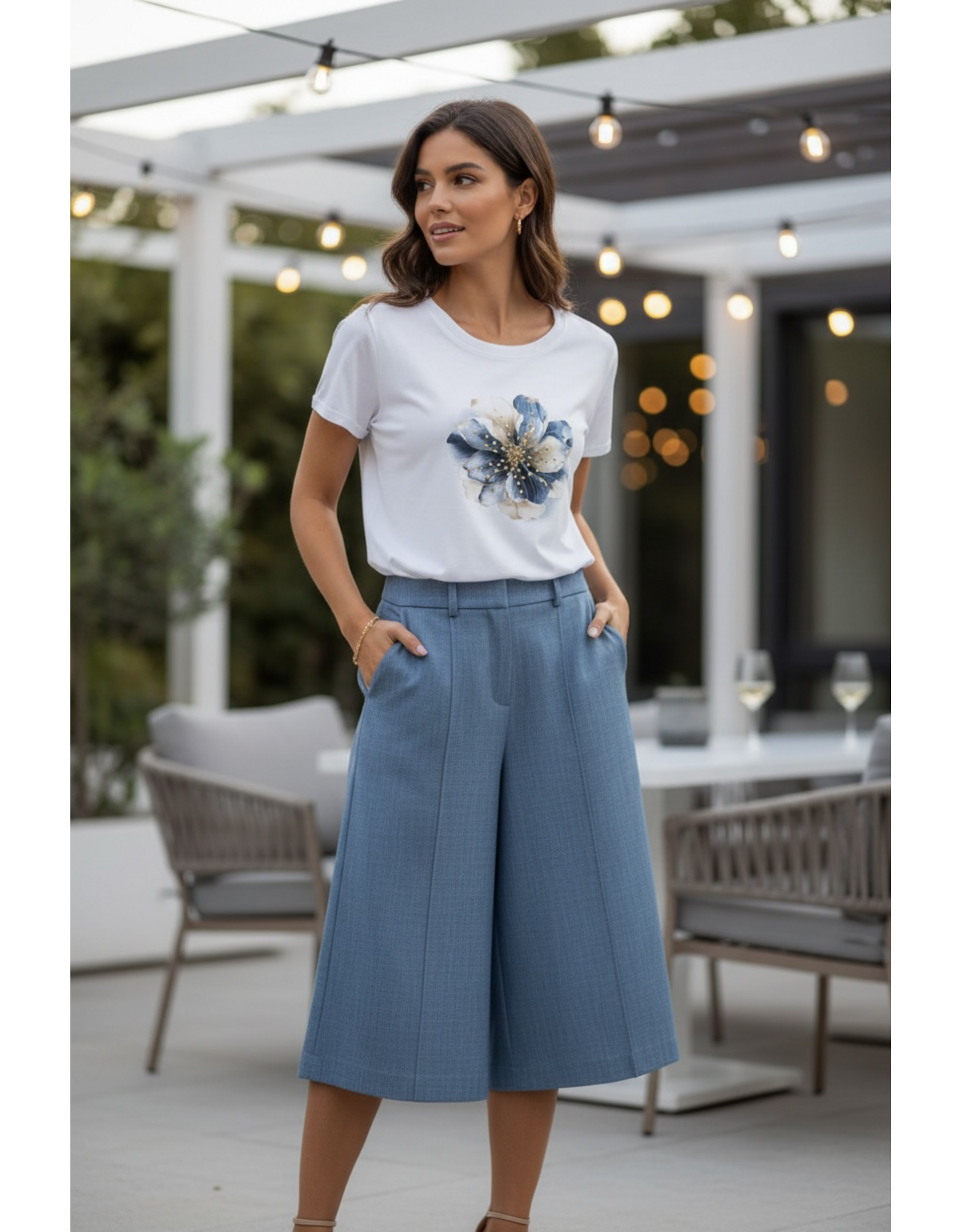 Italie T shirt Royal bloom