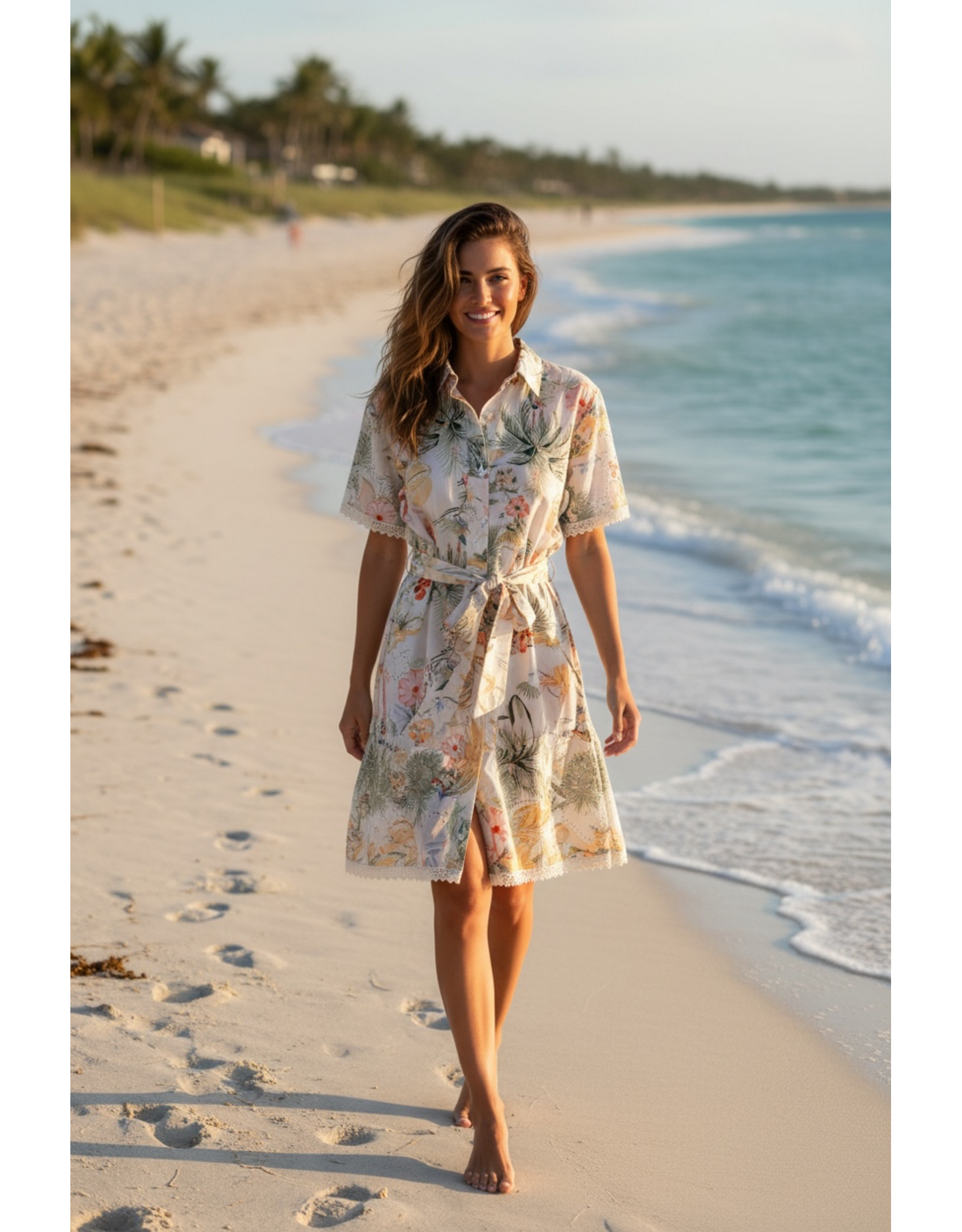 Italie Jurk lore multicolor bloemen
