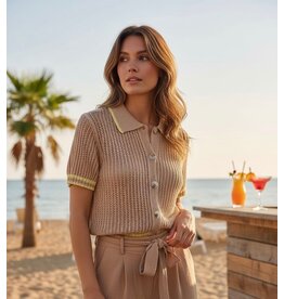 Italie Trui lena beige/geel