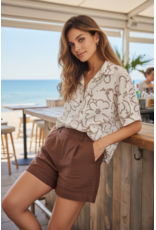 Italie Bloes jolien bruin/wit kant