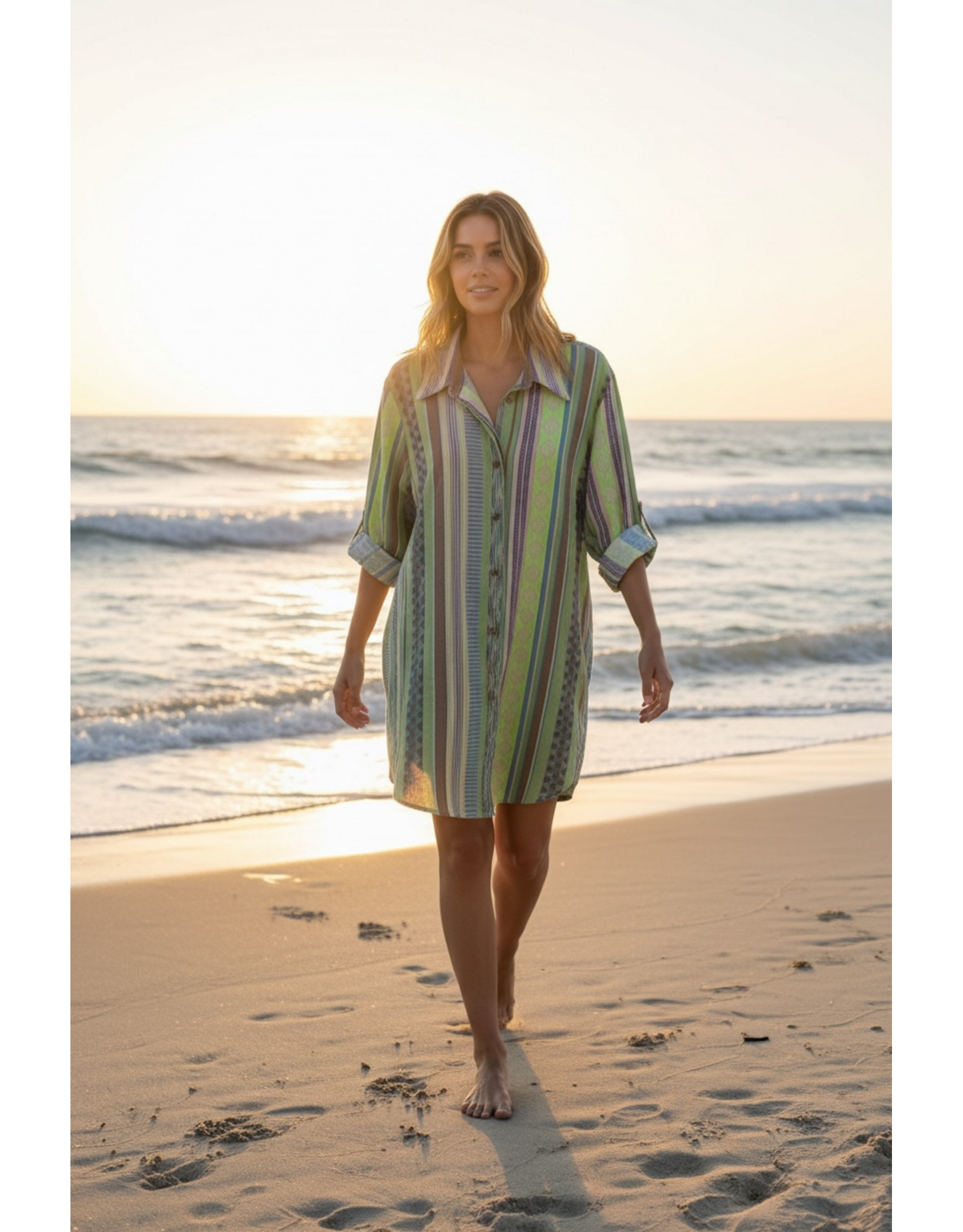 Italie Kleed Tropical stripe
