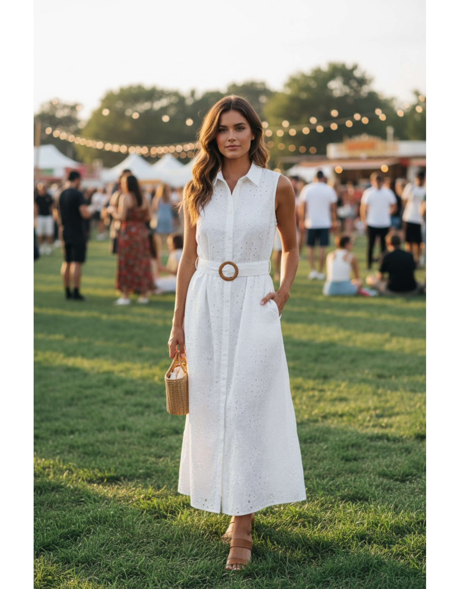 Italie Kleed Ocian bloom wit