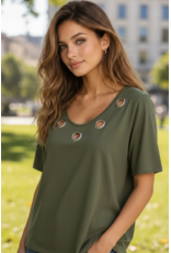 Brussel T shirt Mila kaki