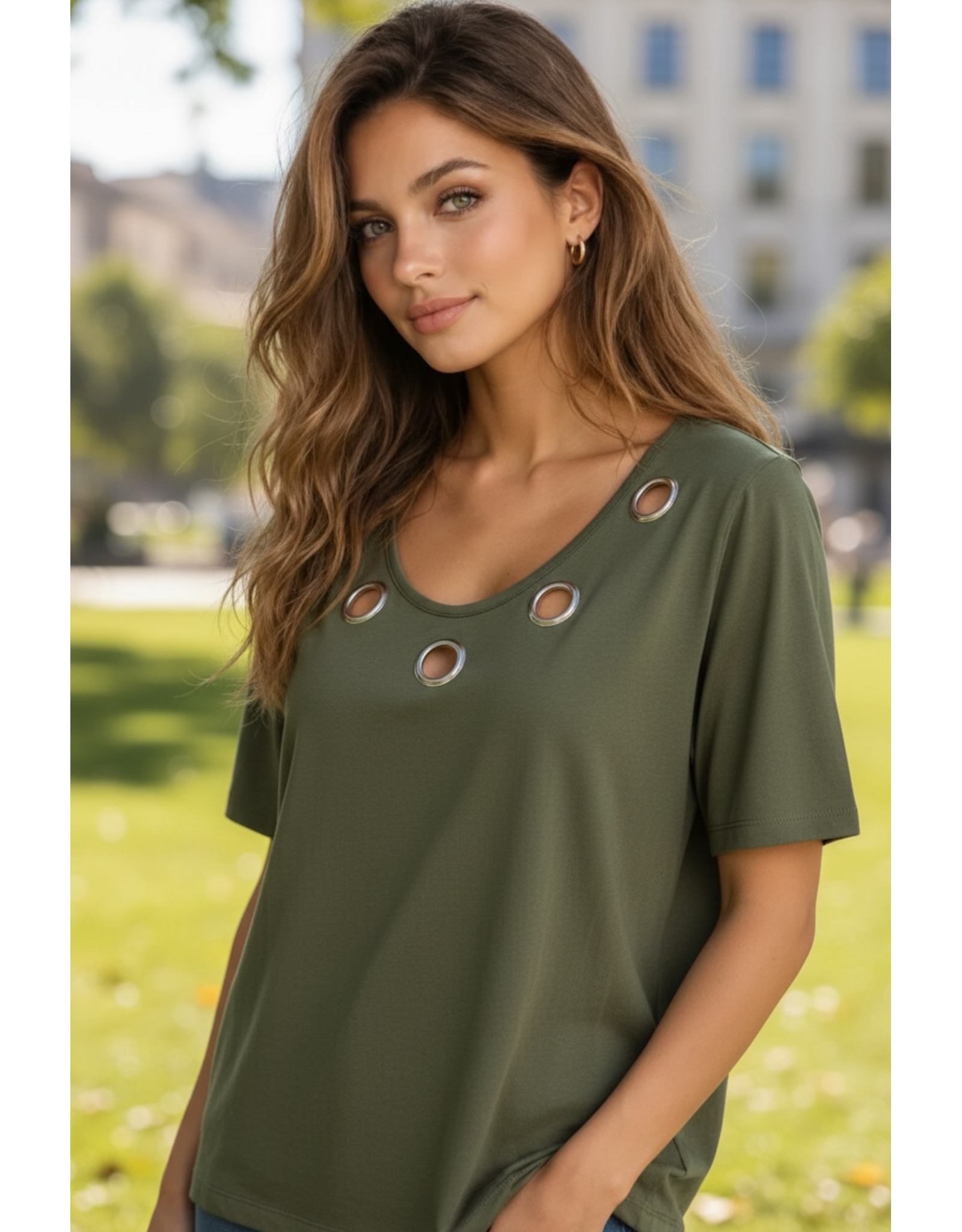Brussel T shirt Mila kaki