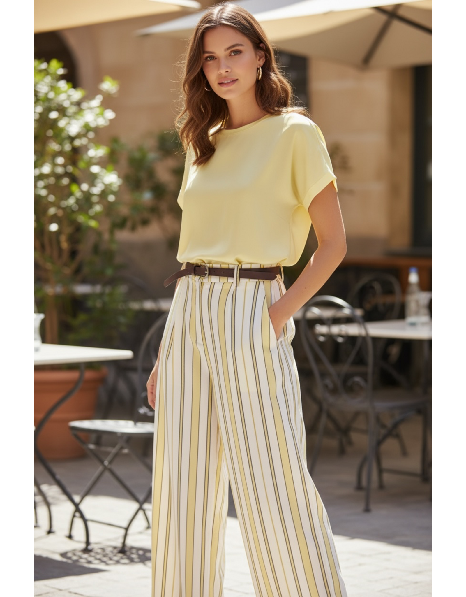 Italie T shirt lemon satin