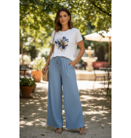 Italie Broek Azure blauw