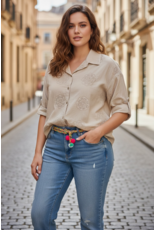 Italie Bloes bella broderie beige