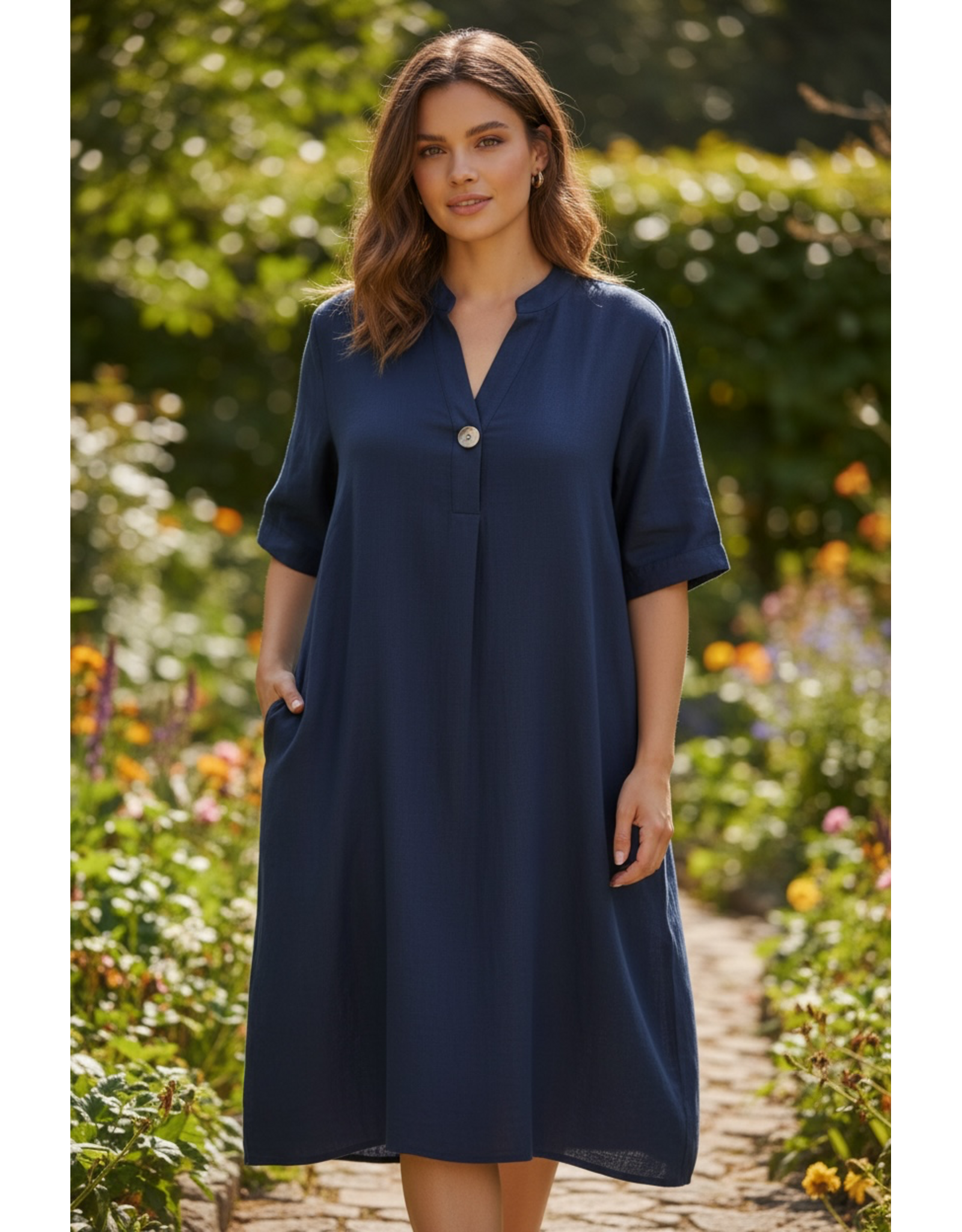Brussel Kleed Lizzy blauw