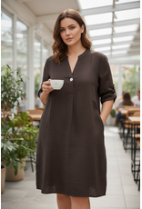 Brussel Kleed Lizzy bruin