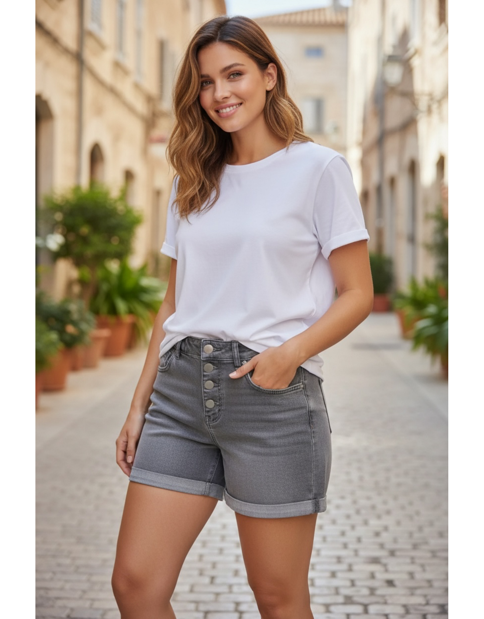 Parijs Short grijs