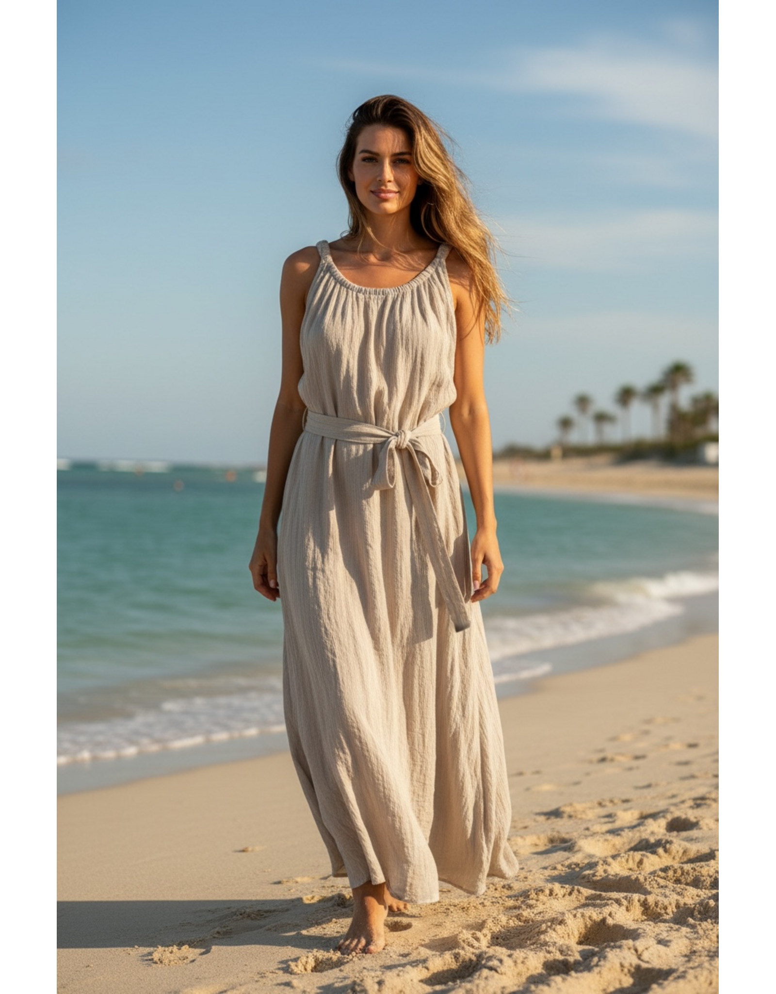 Brussel Kleed Sandy beige