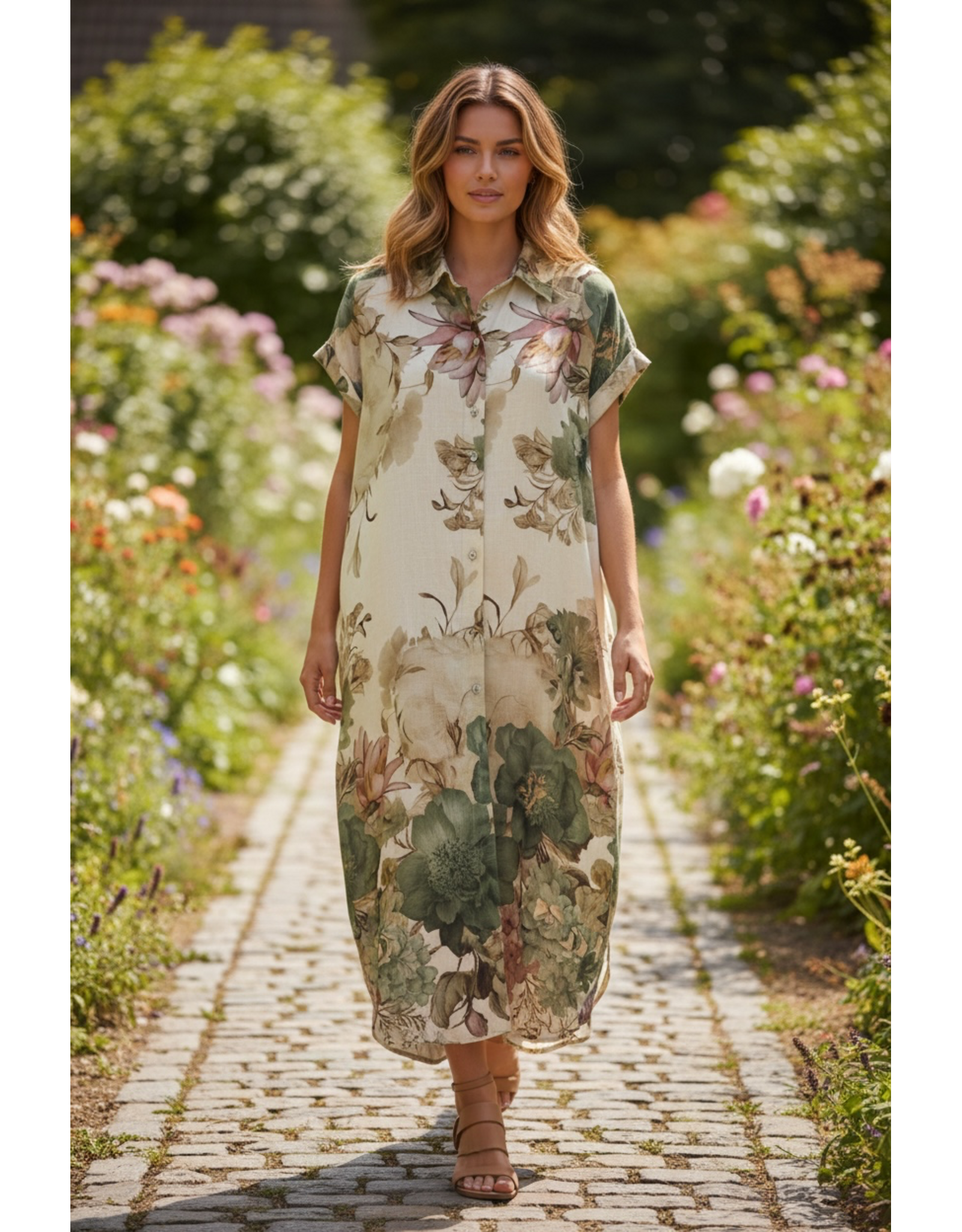 Brussel Kleed Rosalie groen