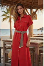 Brussel Kleed sahara rood