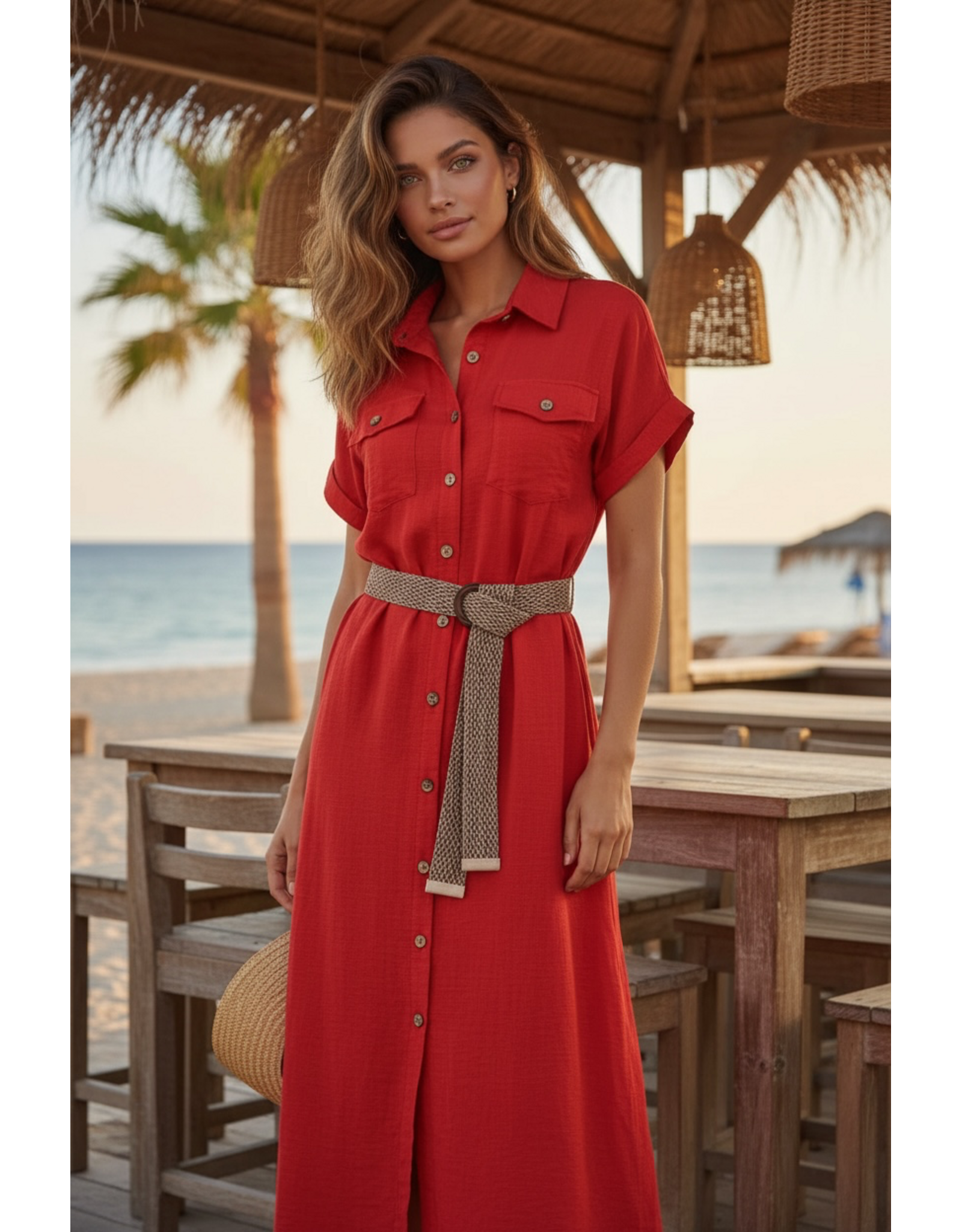 Brussel Kleed sahara rood