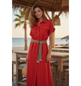 Brussel Kleed sahara rood