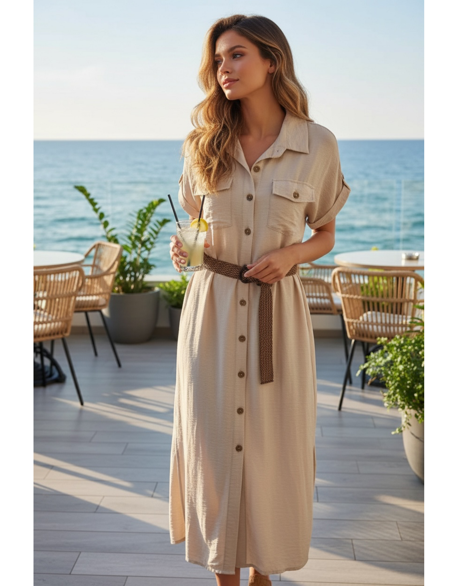 Brussel Kleed sahara lichtbeige