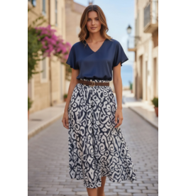Brussel Bloes Noa satin blauw