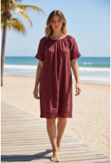Brussel Jurk linda bordeaux