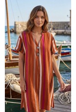 Brussel Kleed terracotta/fushia