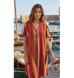 Brussel Kleed terracotta/fushia