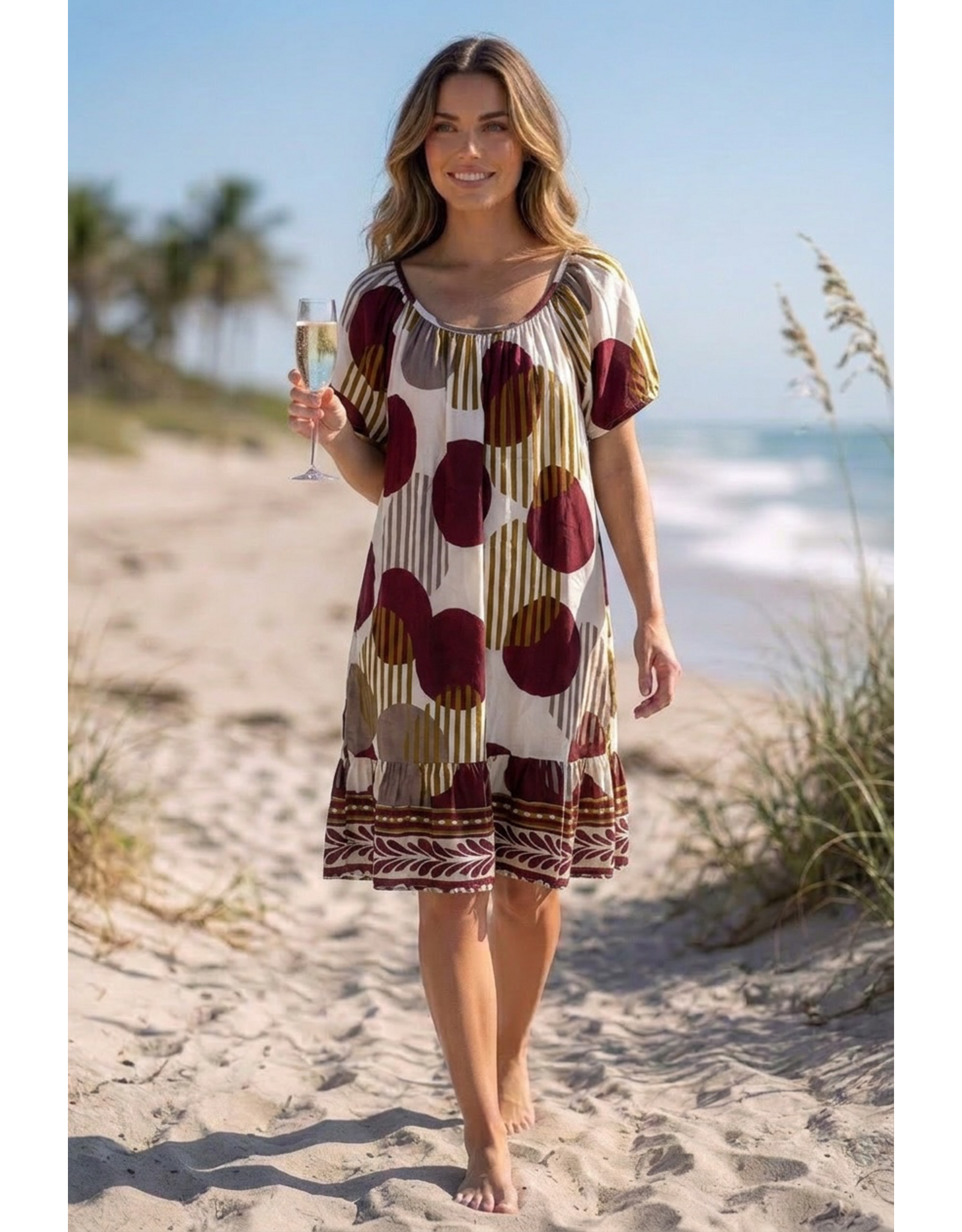 Brussel Kleed Wine terra