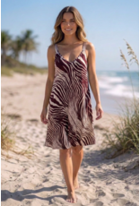 Brussel Kleed wine zebra