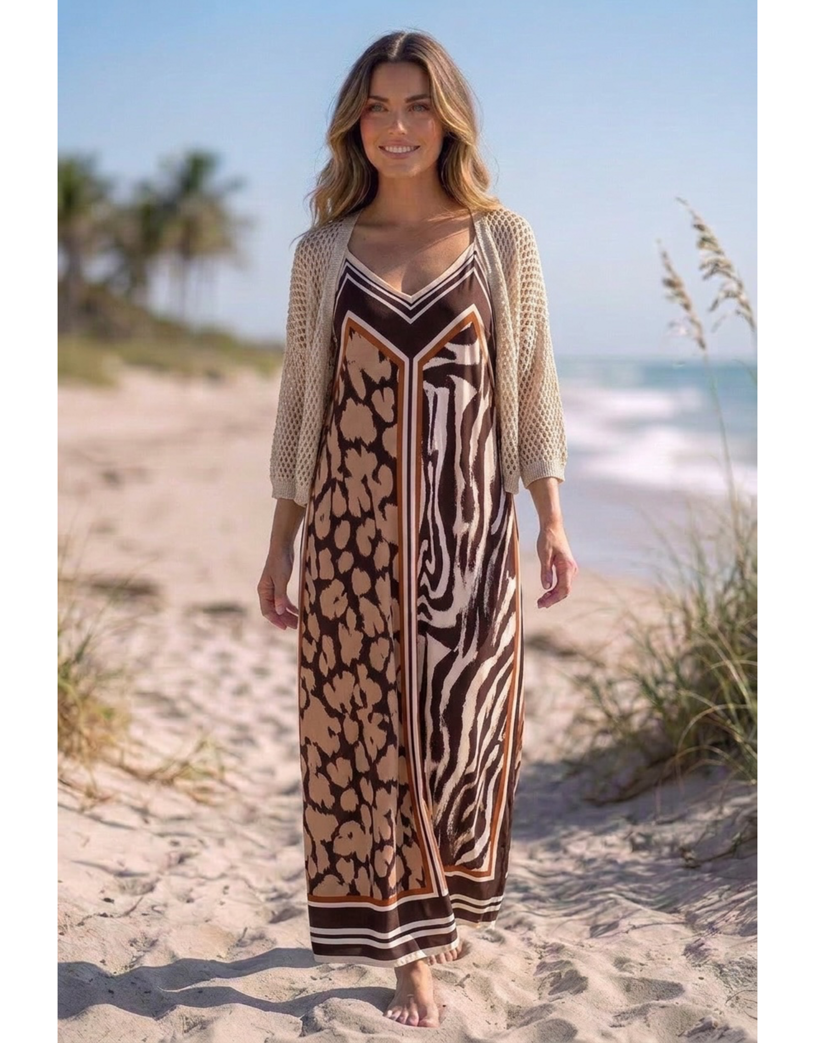 Brussel Gilet Sand crochet