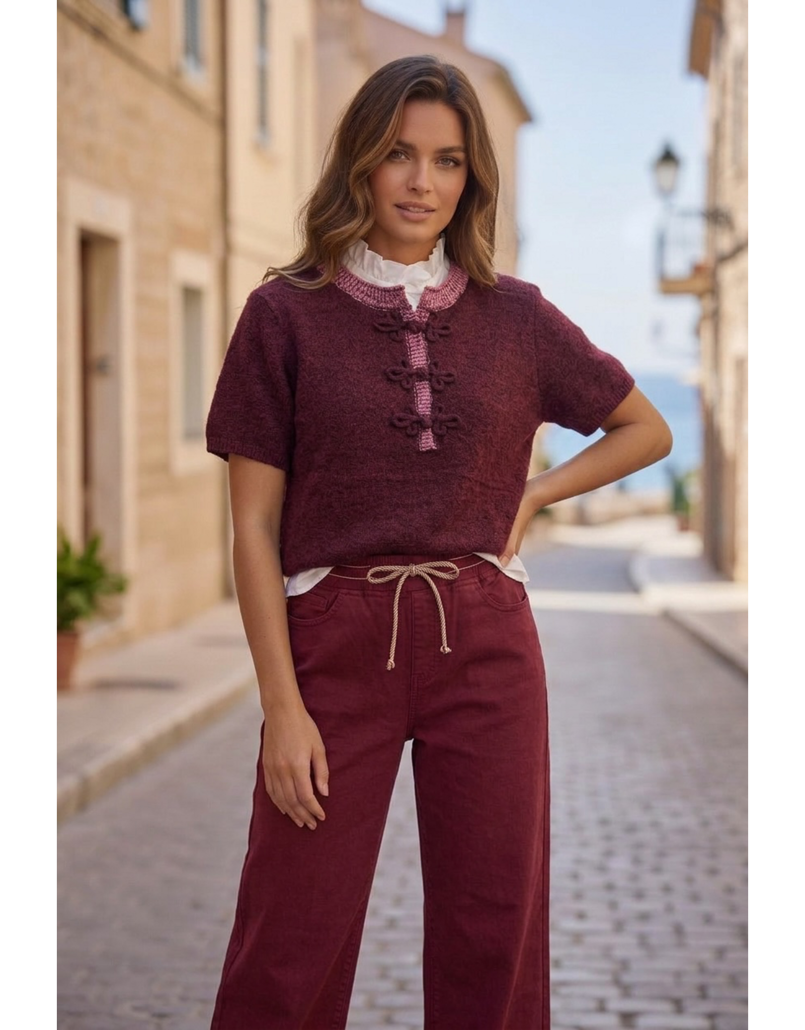 Parijs Broek Zac en zoe bordeaux