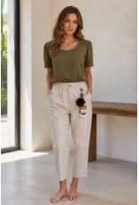 Italie Broek Milano soft beige