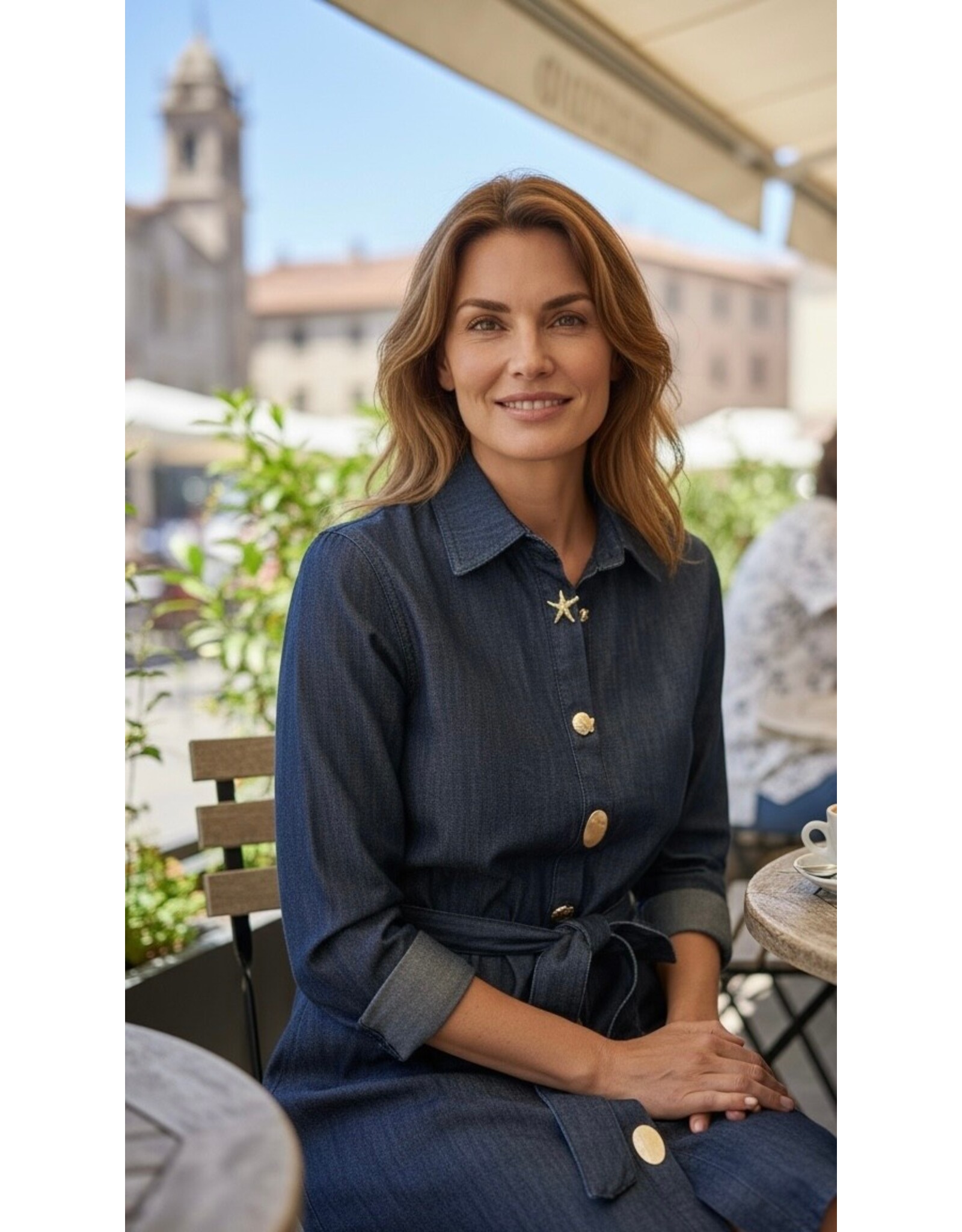 Italie Kleed Navy denim