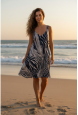 Brussel Jurk zebra blauw