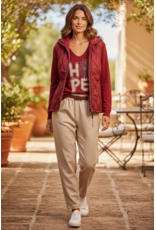 Italie Bodywarmer met kap bourgogne