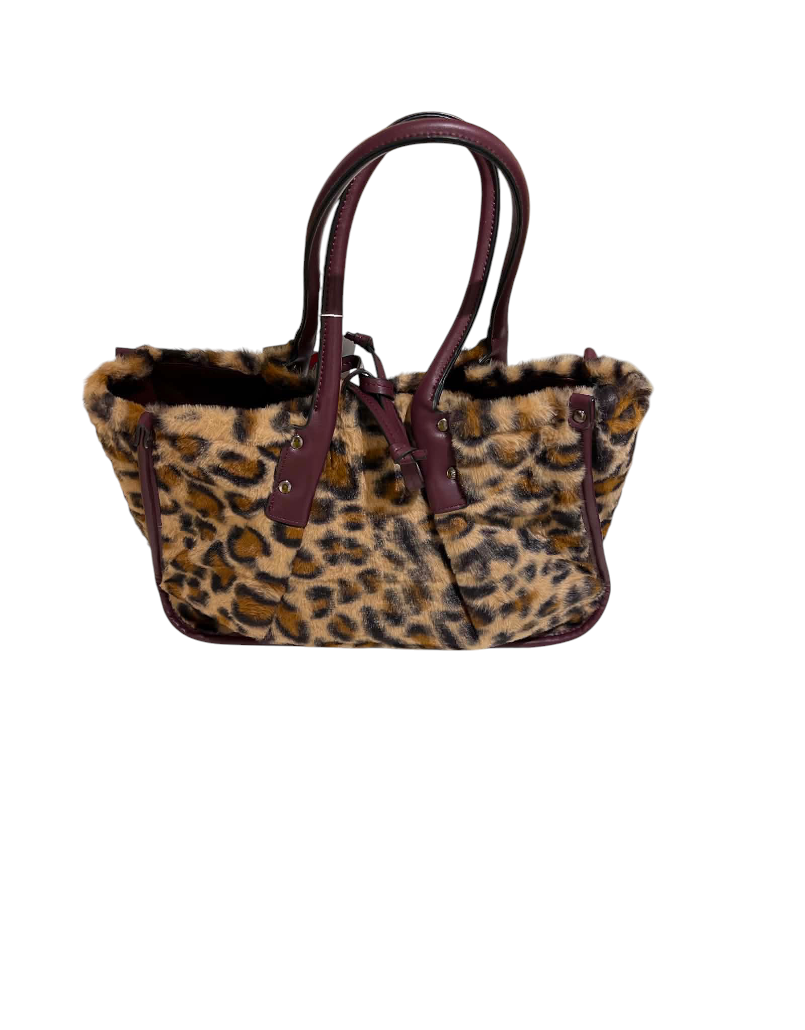 Italie Handtas burgundy/leopard omkeerbaar