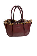 Italie Handtas burgundy/leopard omkeerbaar