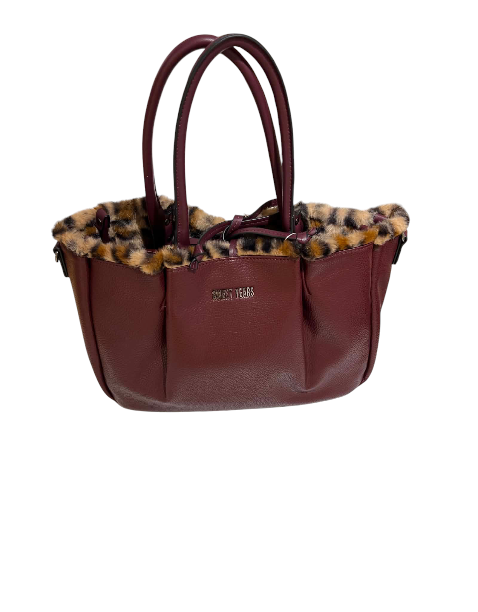Italie Handtas burgundy/leopard omkeerbaar