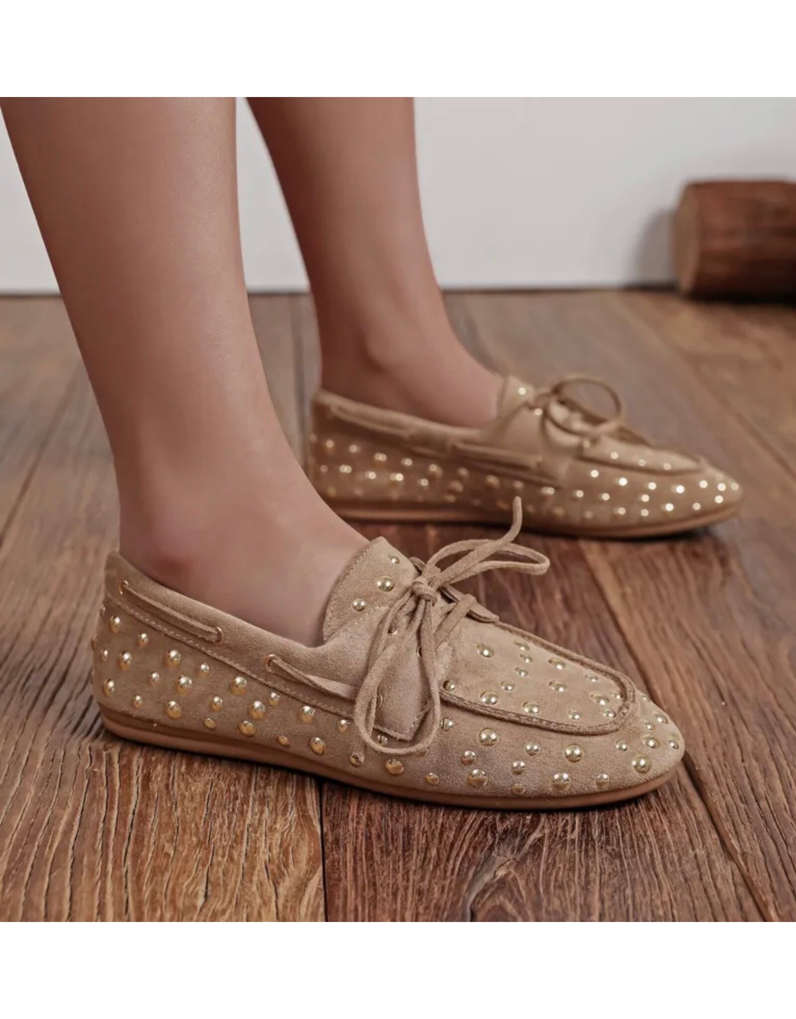 Parijs Loafer beige met studs