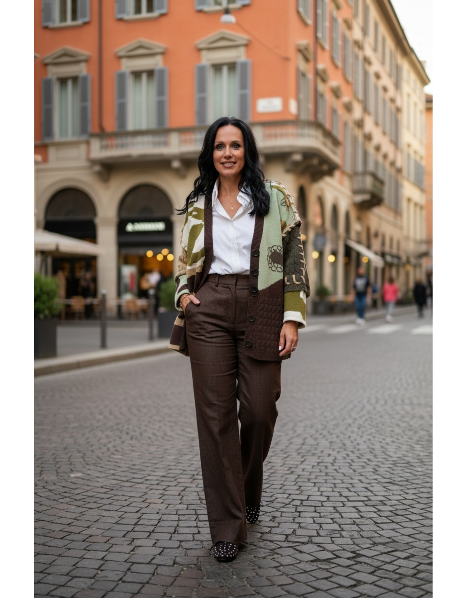 Italie Trui Juliette kaki