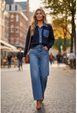 Italie Gilet Mila denim blauw