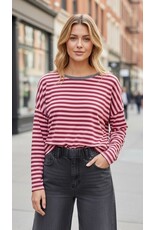 Italie Trui cherry stripe