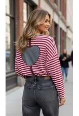 Italie Trui cherry stripe