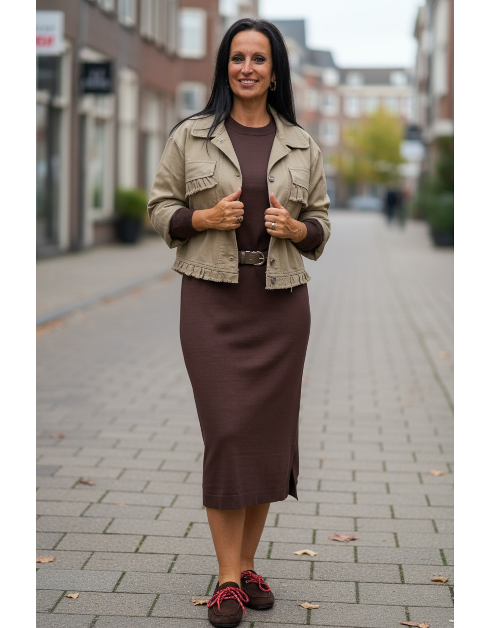 Italie Jas Beige franje