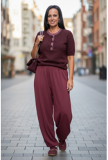Italie Broek Burgundy balloon