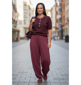 Italie Broek Burgundy balloon