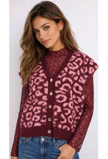 Brussel Top + gilet burgundy love