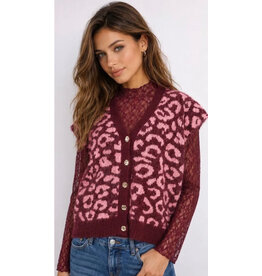 Brussel Top + gilet burgundy love