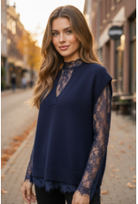 Brussel Top + Gilet blauw
