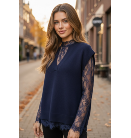 Brussel Top + Gilet blauw