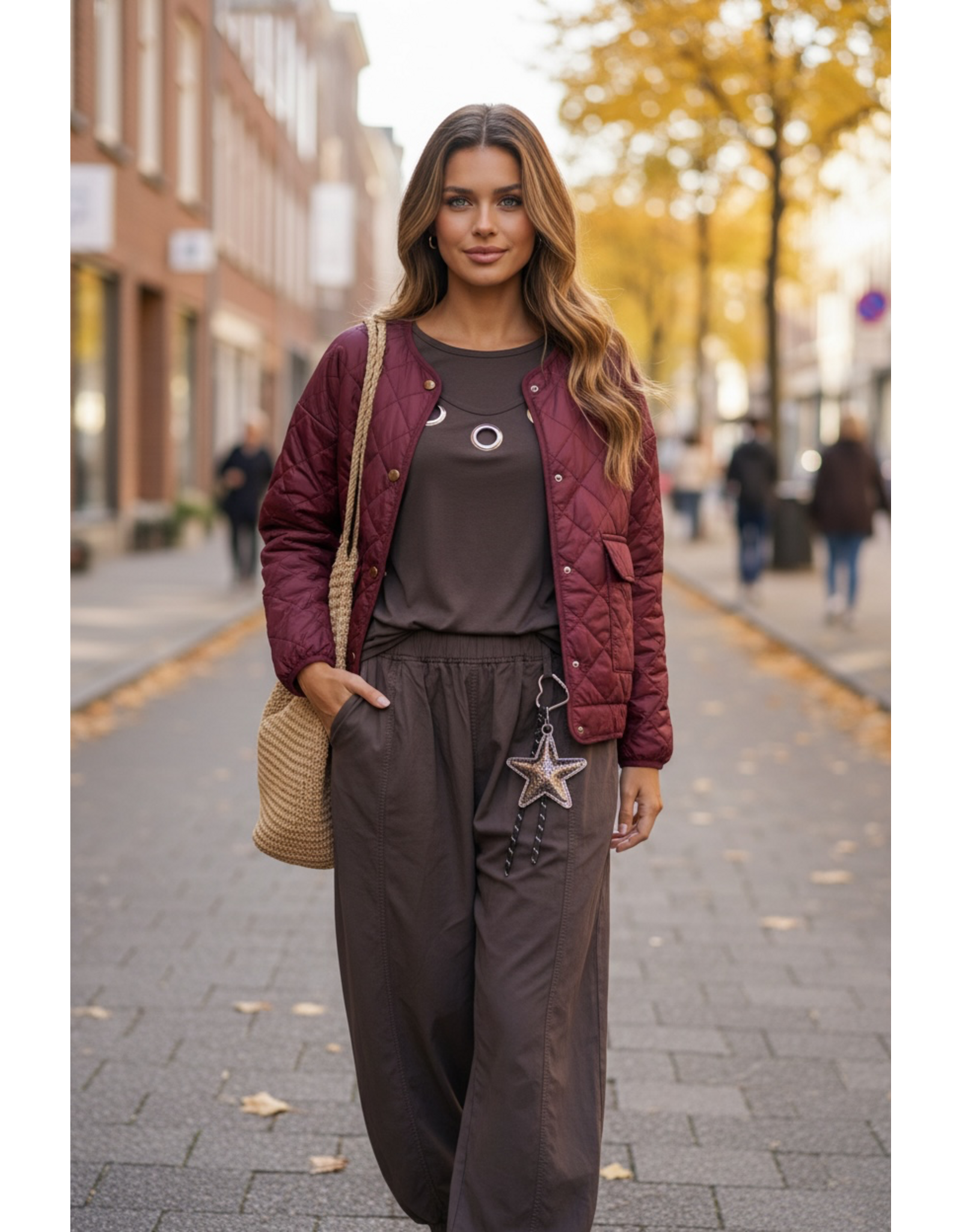 Brussel Jas Rosy bordeaux