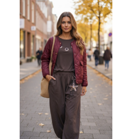 Brussel Jas Rosy bordeaux