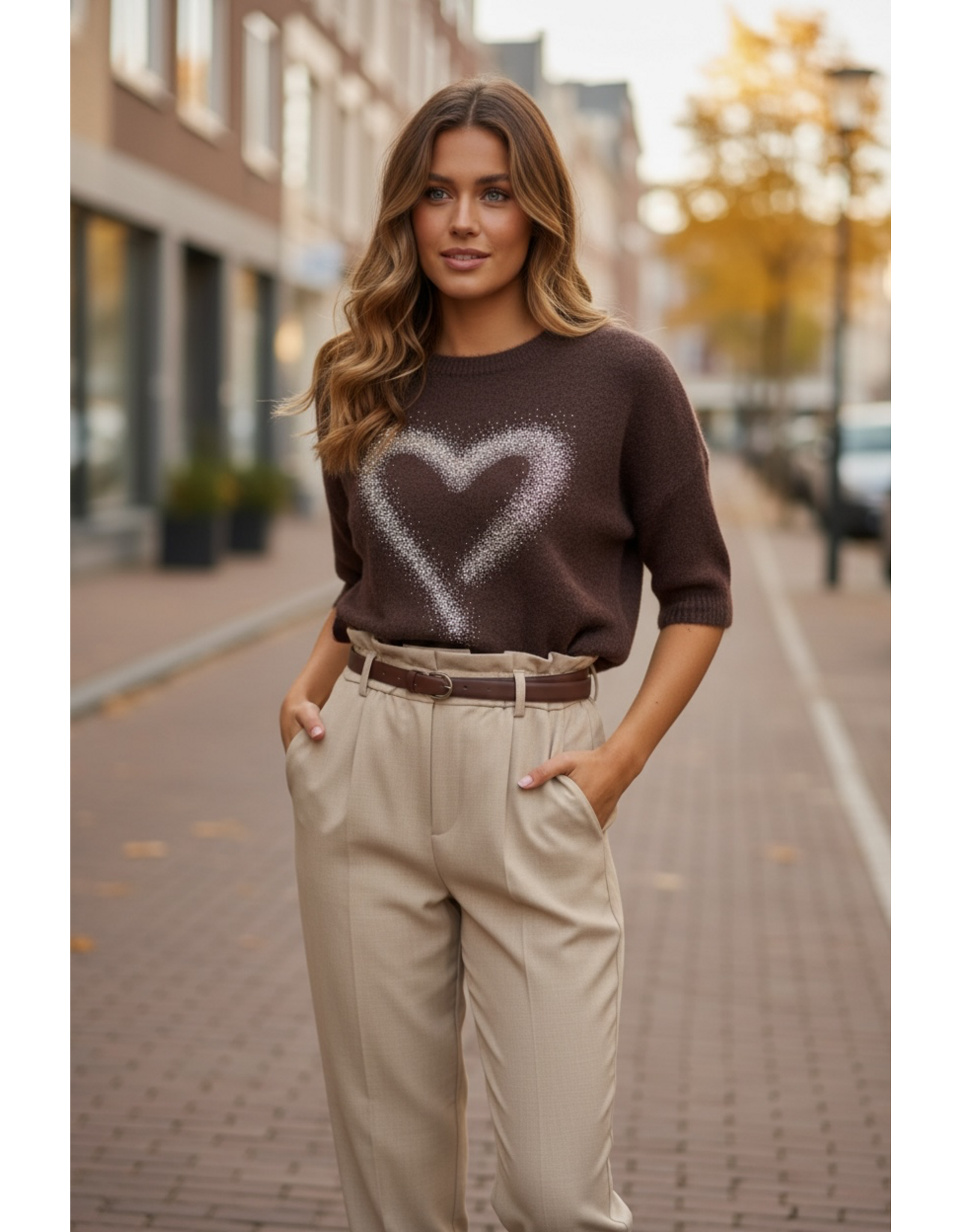 Brussel Trui carla bruin hart